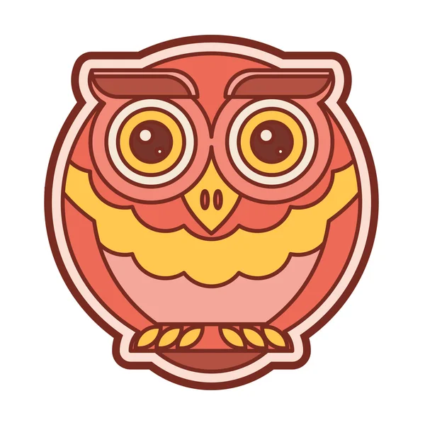 Colorful  owl illustration — Stock Vector