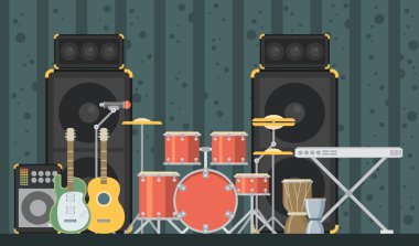 müzik aletleri ayarlandı