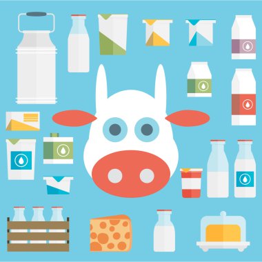 Süt Icons set