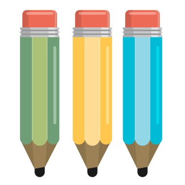 Üç renkli kalemler