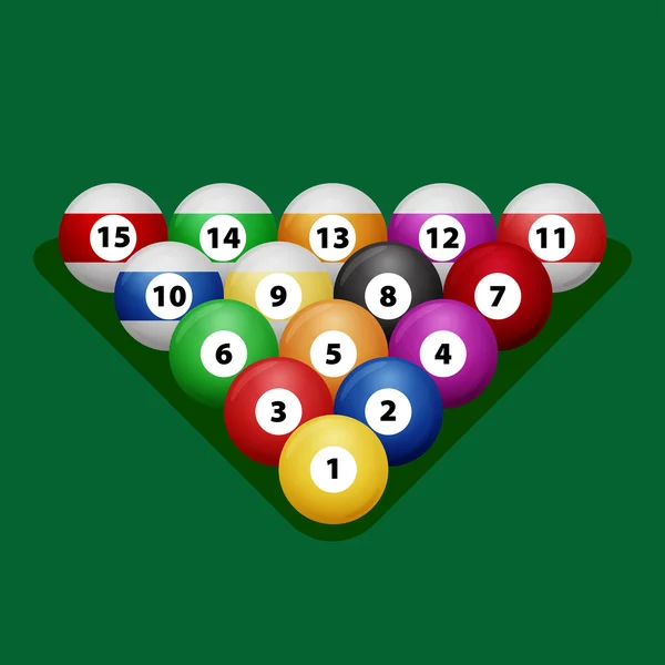 Pool Billiard Balls Rack Starting Position Stock Vector Image by