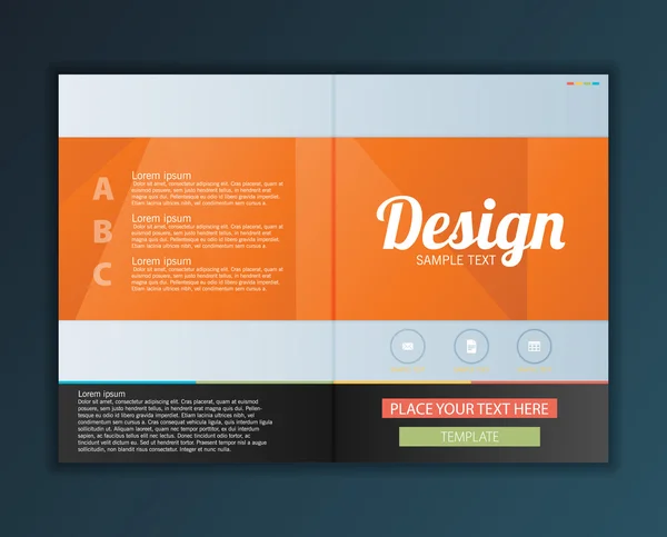 Design Brochure Flyer — Stockový vektor