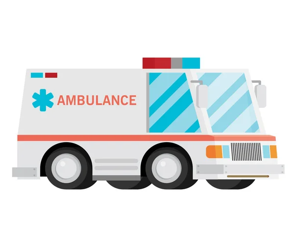 Ilustração do carro de ambulância — Vetor de Stock