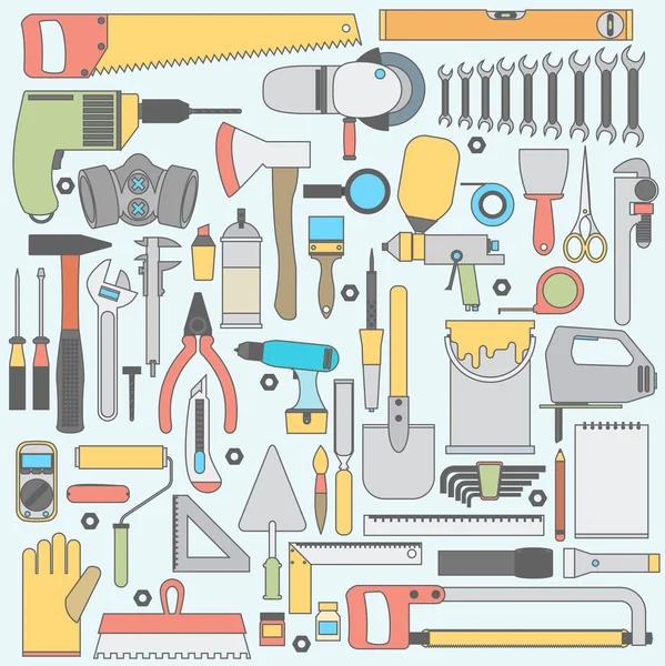 Reparation och konstruktion verktyg — Stock vektor