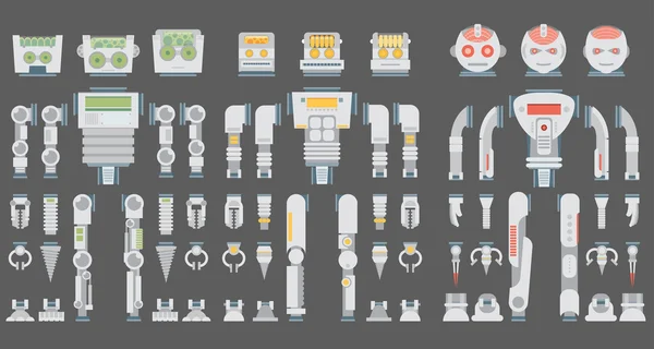 Robota design atributy — Stockový vektor