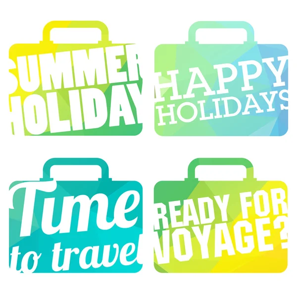 Logo de la valise couleur — Image vectorielle