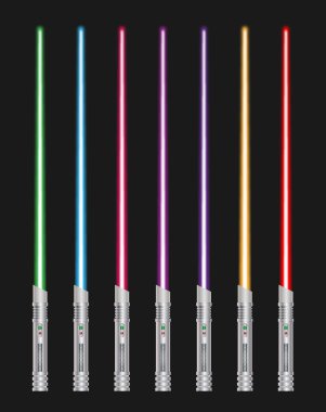 Renkli ışık sabers