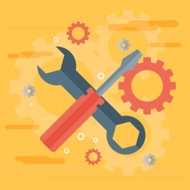 Düz onarım simgeler