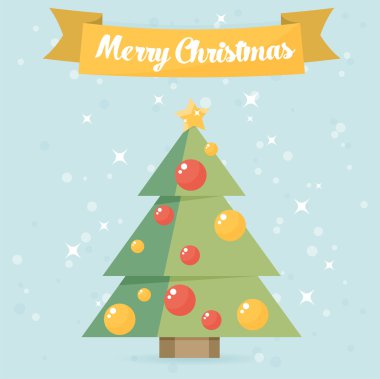 Güzel Noel kart köknar ağacı