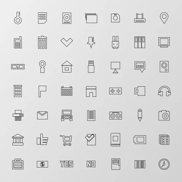 Flat icons for web and mobile — Stock Vector