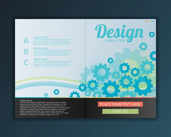 Blue modern abstract brochure — Stock Vector
