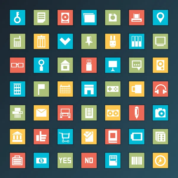 Icone piatte per Web e Mobile — Vettoriale Stock
