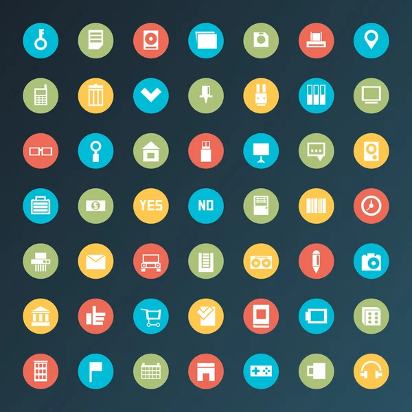 Flache Icons für Web und Mobile — Stockvektor