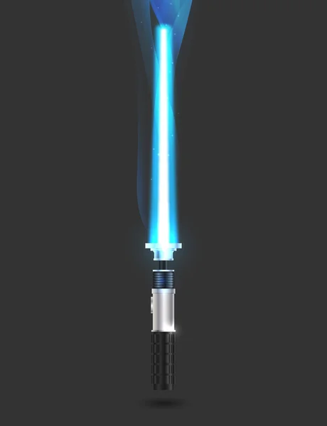 Sabre laser sur fond noir — Image vectorielle