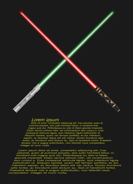 Lichte toekomstige zwaarden — Stockvector