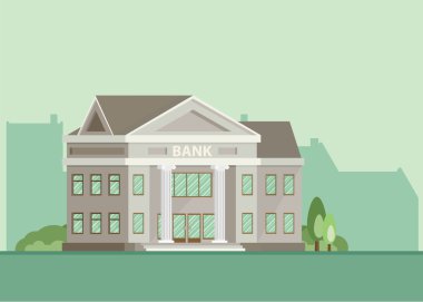 Şehir alanda bina banka.