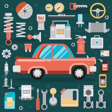 simgeler ve illüstrasyonlar onarım makineleri