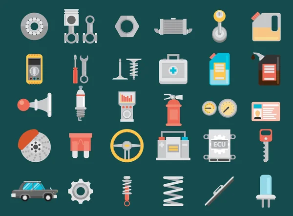 Illustraties reparatie van machines en apparatuur. — Stockvector