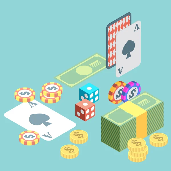 Set of casino icons — Stock Vector