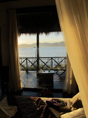 Kırsal yaşam ve yazın Myanmar manzarası