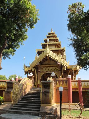 Kırsal yaşam ve yazın Myanmar manzarası