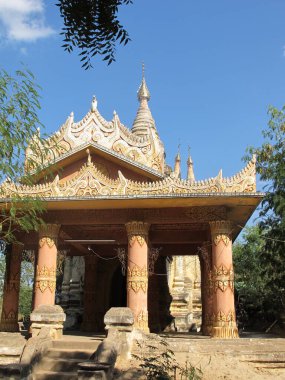 Kırsal yaşam ve yazın Myanmar manzarası