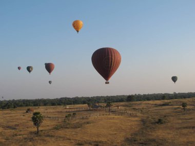Kırsal yaşam ve yazın Myanmar manzarası