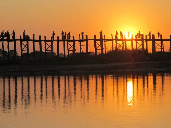 Kırsal Yaşam Yazın Myanmar Manzarası — Stok fotoğraf