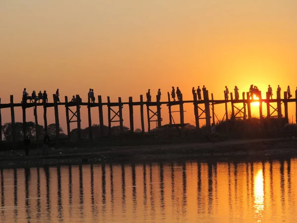 Kırsal Yaşam Yazın Myanmar Manzarası — Stok fotoğraf