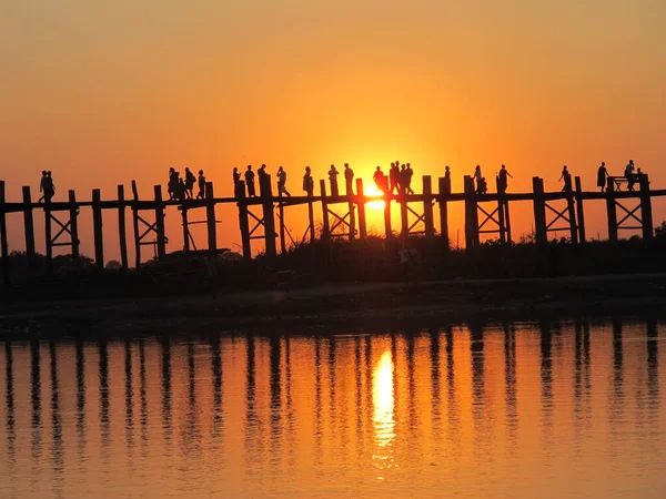 Kırsal Yaşam Yazın Myanmar Manzarası — Stok fotoğraf