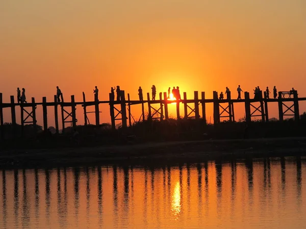 Kırsal Yaşam Yazın Myanmar Manzarası — Stok fotoğraf