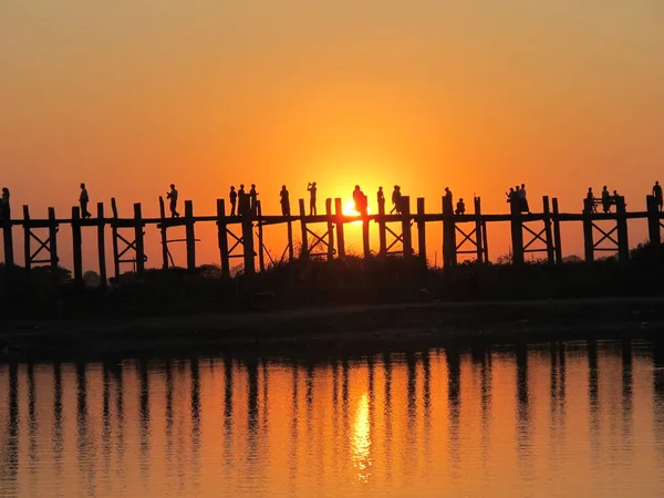 Kırsal Yaşam Yazın Myanmar Manzarası — Stok fotoğraf