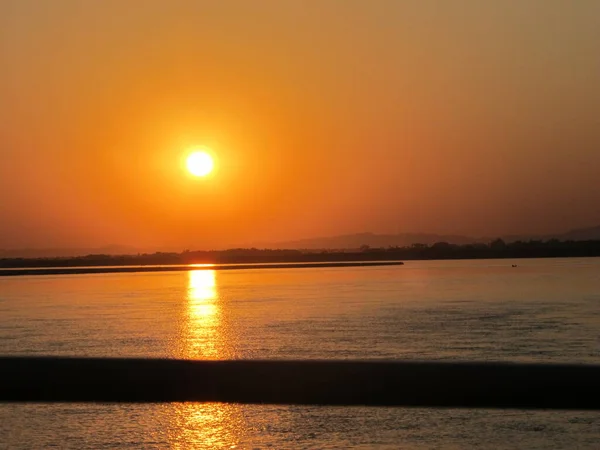 Kırsal Yaşam Yazın Myanmar Manzarası — Stok fotoğraf