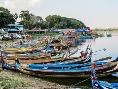 Kırsal yaşam ve yazın Myanmar manzarası
