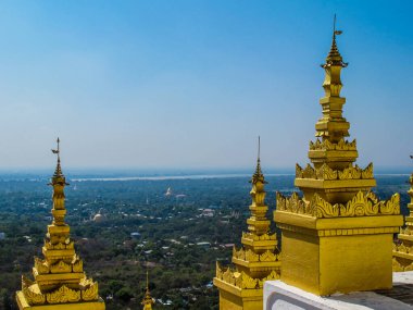 Kırsal yaşam ve yazın Myanmar manzarası