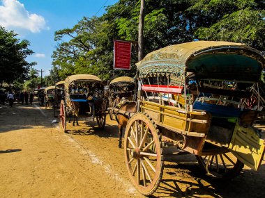 Kırsal yaşam ve yazın Myanmar manzarası