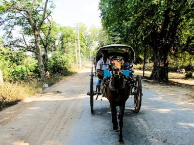 Kırsal yaşam ve yazın Myanmar manzarası