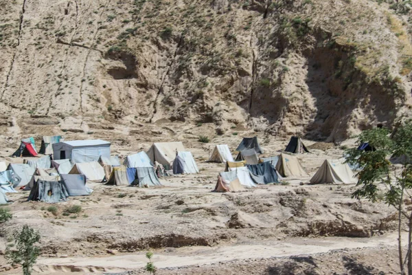 Vie Quotidienne Des Villages Réfugiés Badghis Afghanistan Dans Désert — Photo
