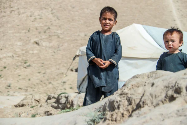 Vida Diaria Los Refugiados Badghis Afganistán Desierto — Foto de Stock