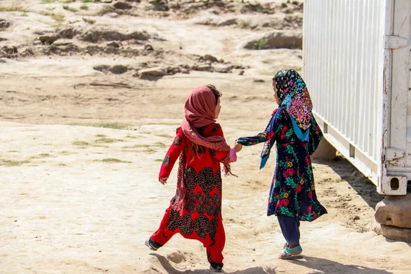 Vita Quotidiana Dei Villaggi Profughi Badghis Afghanistan Nel Deserto — Foto Stock