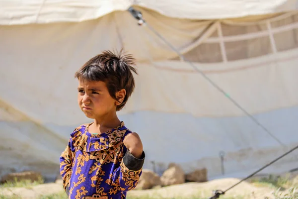 阿富汗巴德吉斯沙漠中难民村的日常生活 — 图库照片