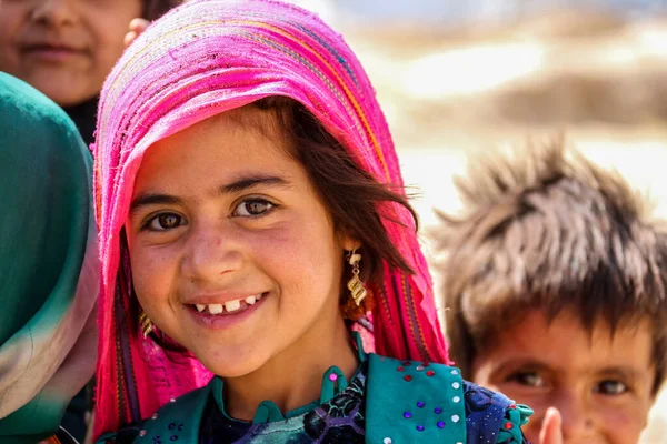 Napi Menekült Falusi Élet Badghis Afganisztán Sivatagban — Stock Fotó