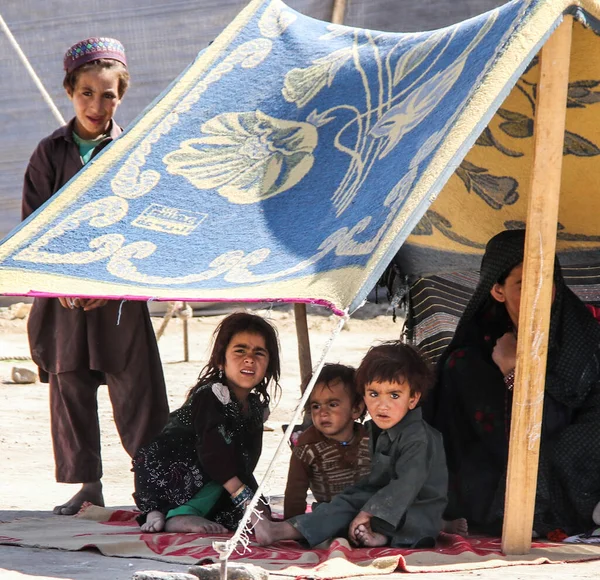 Denně Uprchlický Vesnický Život Badghis Afghánistán Poušti — Stock fotografie