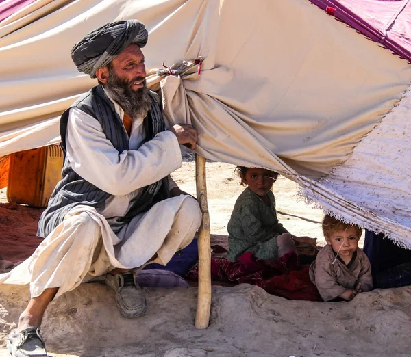 Dagelijks Vluchtelingendorp Badghis Afghanistan Woestijn — Stockfoto