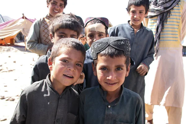 Καθημερινή Ζωή Προσφυγικό Χωριό Στο Badghis Αφγανιστάν Στην Έρημο — Φωτογραφία Αρχείου