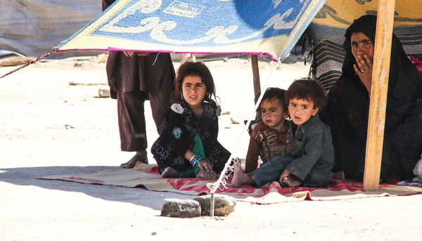 Denně Uprchlický Vesnický Život Badghis Afghánistán Poušti — Stock fotografie