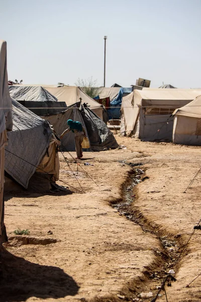 Enfants Réfugiés Camp Hol Etat Islamique Dans Nord Est Syrie — Photo