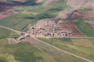 Afganistan 'daki Wakan Vadisi, Çin, Pakistan ve Tacikistan sınırının yanında.