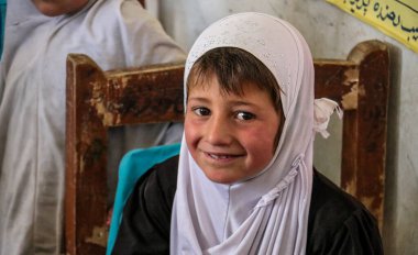 Afganistan 'daki Wakan Vadisi, Çin, Pakistan ve Tacikistan sınırının yanında.