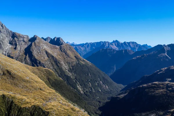 South Island Mountains Farms Forests New Zealand Summer March 2019 — Stock Photo, Image